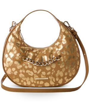 Brahmin Mindy Glimmer Small Zipper Crossbody Bag - Metallic