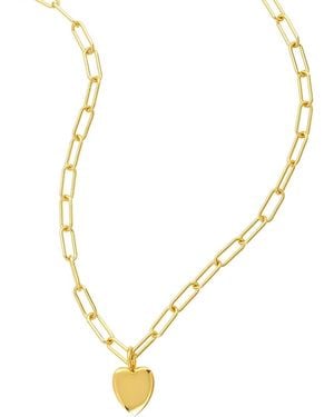 Adornia Paperclip Chain Necklace - Yellow