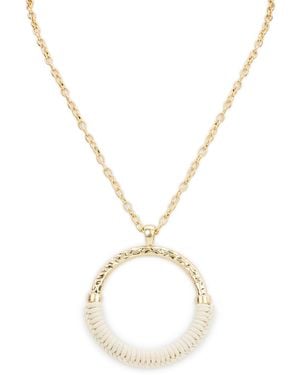 Patricia Nash Patrica Nash -tone Plated Wrapped Ring Pendant Necklace - Metallic