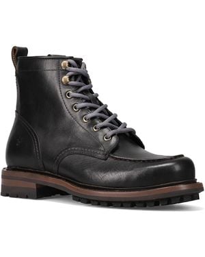 Frye Hudson Lace-up Work Boots - Black