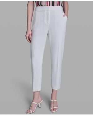 BCBGMAXAZRIA Pleated High-rise Pants - White