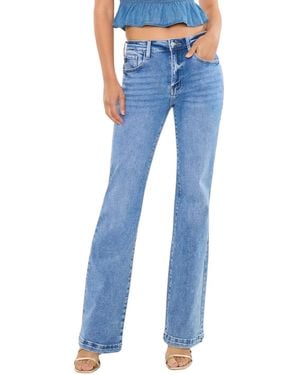 KanCan Essentials Avonlea High Rise Wide Flare Jeans - Blue