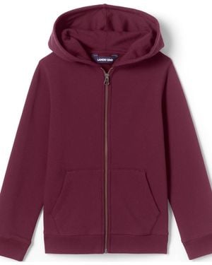 Lands' End Child School Uniform Kids Zip Front Sweatshirt - Purple