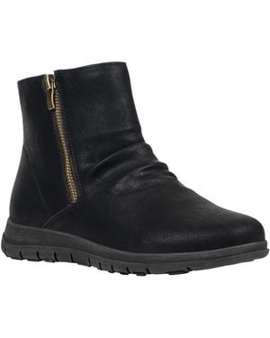 Gc Shoes Fremont Slouch Round Toe Faux Leather Ankle Booties - Black