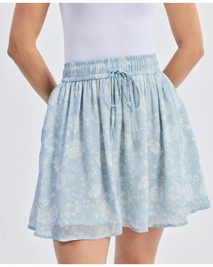 REISTOR Drawstring Short Skirt - Blue