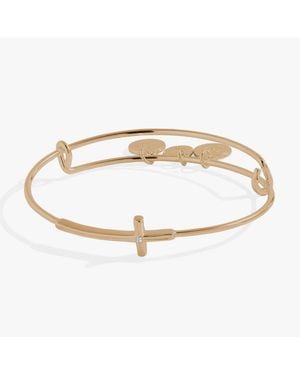 ALEX AND ANI Cross Inline Bangle Bracelet - White