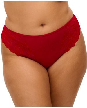 Elomi Plus Size Brianna Thong Underwear - Red