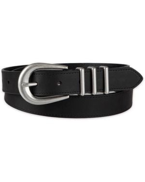 Levi's Skinny Triple Metal Loop Leather Belt - Black