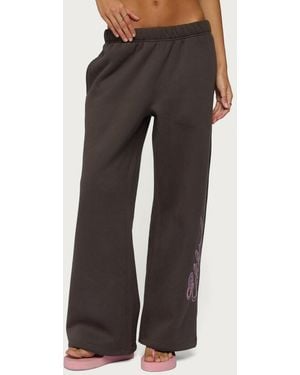 Edikted Always Sequin Sweatpants - Brown