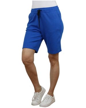 Galaxy By Harvic Loose Fit Tech Fleece Performance Shorts With Heat Seal Zipper Pocket - Blue