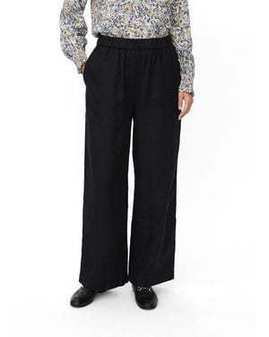 Masai Maparino Linen Wide Leg Pants - Black