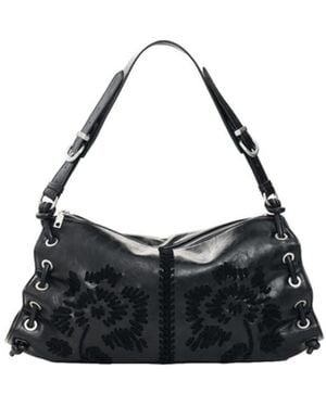 Desigual Medium Embroidered Bag - Black