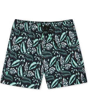 Sunset and Vine Sunset And Vines Floral Woven Swim Trunks - Green