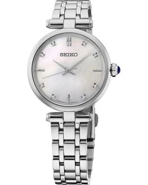 Seiko Diamonds Silver-tone Stainless Steel Bracelet Watch 29mm - Gray