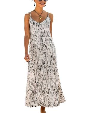 Lascana Printed Tie Back Maxi Dress - Multicolor