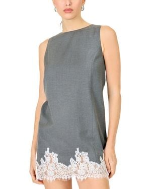 Line & Dot Wilfred Boat Neck Mini Dress - Gray