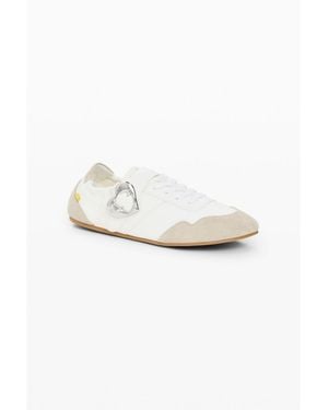 Desigual Leather Buckle Sneaker - White
