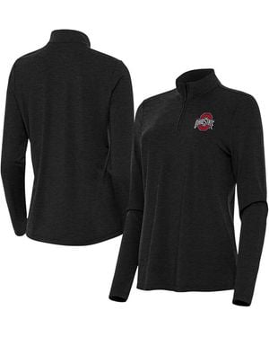 Antigua Ohio State Buckeyes Bright Quarter-zip Top - Black