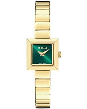 Versace V-square Petite Ip Yellow Stainless Steel Bracelet Watch 18x18mm - Metallic
