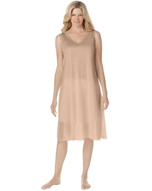 Comfort Choice Lace-trim Slip - Natural