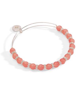 ALEX AND ANI Cherry Quartz Beaded Charm Bangle - Pink