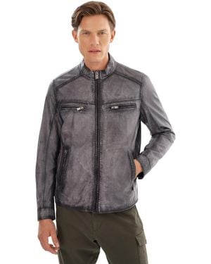 Regency Leathers Enzo Leather Jacket - Gray