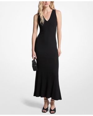 Michael Kors Sleeveless Fit And Flare Dress - Black