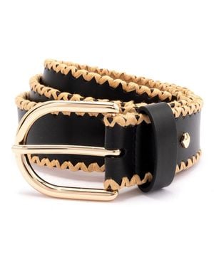 Kate Spade 35mm Straw Edge Belt - Black