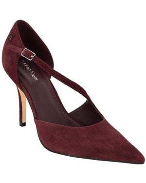 Calvin Klein Oaklan Asymmetrical D'orsay Dress Pumps - Red