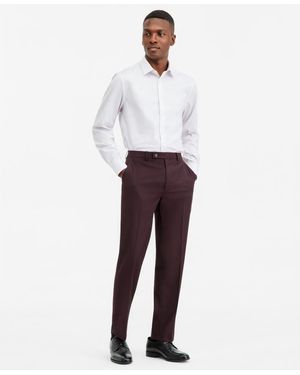 Calvin Klein Slim-fit Wool-blend Suit Pants - White