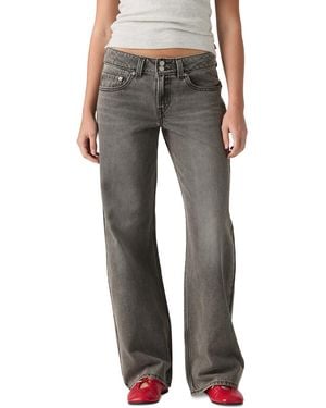 Levi's Super-low Double-button Relaxed-fit Denim Jean - Gray
