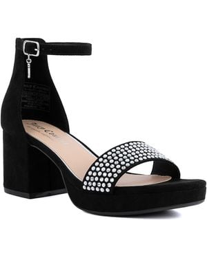 Black dress sandals with rhinestones hotsell