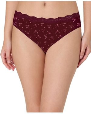 Maidenform Everyday Pretty Lace Cheeky Bikini Panty - Red