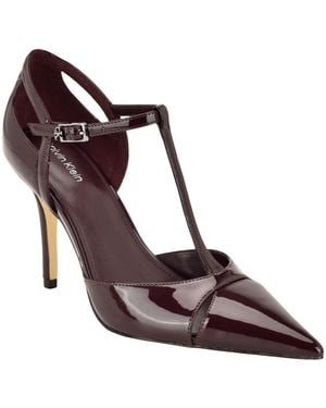 Calvin Klein Odielle T-strap Stiletto Pumps - Brown