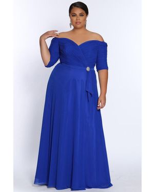 Celebrations by Sydneys Closet Off-the-shoulder Formal Gown - Blue