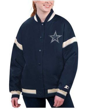 Starter Dallas Cowboys Tournament Full-snap Varsity Jacket - Blue