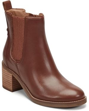 Earth Cassi Block Heel Booties - Brown