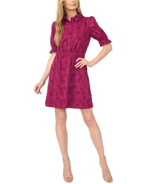 Cece Short-sleeve Mini Shirt Dress - Pink