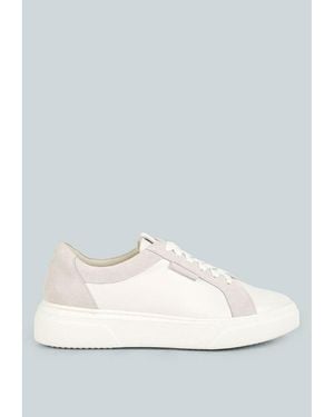 Rag & Co Endler Color Block Leather Sneakers - Blue