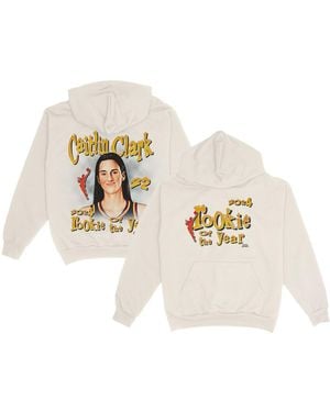 Playa Society And Caitlin Clark Indiana Fever 2024 Wnba Rookie Of The Year Pullover Hoodie - White