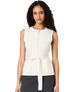French Connection Maxime Sleeveless Wrap Top - White