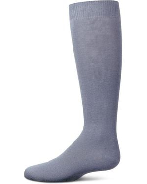 Memoi Little Girls Kids' Basic Soft Rayon Knee High Socks - Gray