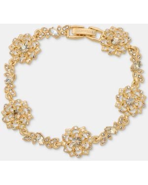 Marchesa Crystal Flower Flex Bracelet - Metallic