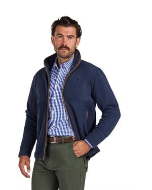 Raging Bull Classic Relaxed-fit High-neck Fleece Jacket - Blue