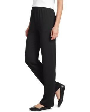 Lands' End Tall Sport Knit High Rise Pants - Black