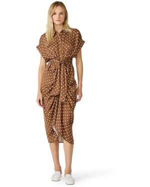 Steve Madden Tori Collared Short-sleeve Dress - Brown