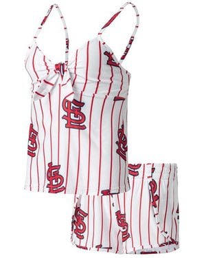Concepts Sport St. Louis Cardinals Reel Allover Print Tank Top And Shorts Sleep Set - Pink