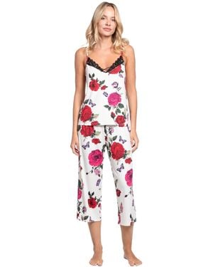 Linea Donatella Sleepwear Toile Garden Pj Set - White