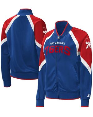 Starter Philadelphia 76ers Slam Dunk Raglan Full-zip Track Jacket - Blue