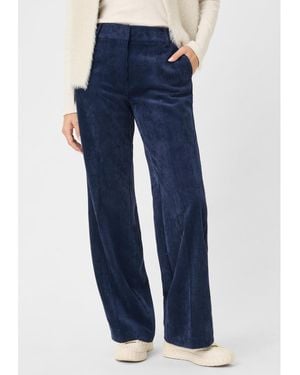 Olsen Anna Fit Wide Leg Cord Trouser - Blue